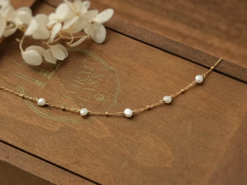 光點 巴洛克珍珠14kgf手鍊