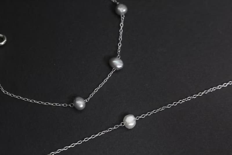 高雅饗宴 純銀手工手鍊 珍珠灰/白兩色