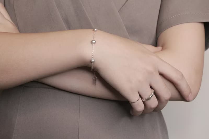 高雅饗宴 純銀手工手鍊 珍珠灰/白兩色