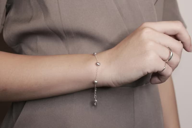 高雅饗宴 純銀手工手鍊 珍珠灰/白兩色