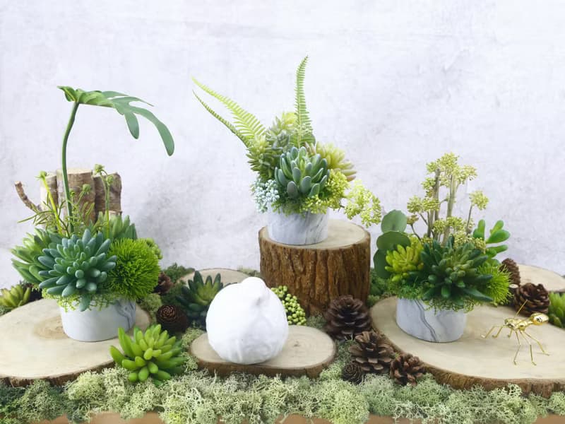 羊齒蕨多肉組合香氛植物/擬真植物/人造盆栽/綠化/佈置/禮物