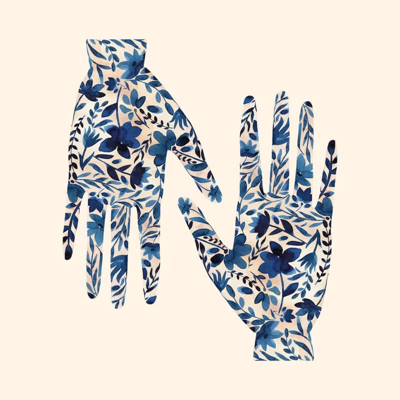 【數位】藍色花朵海報數位 JPEG 可列印牆面畫廊牆面藝術花卉印刷