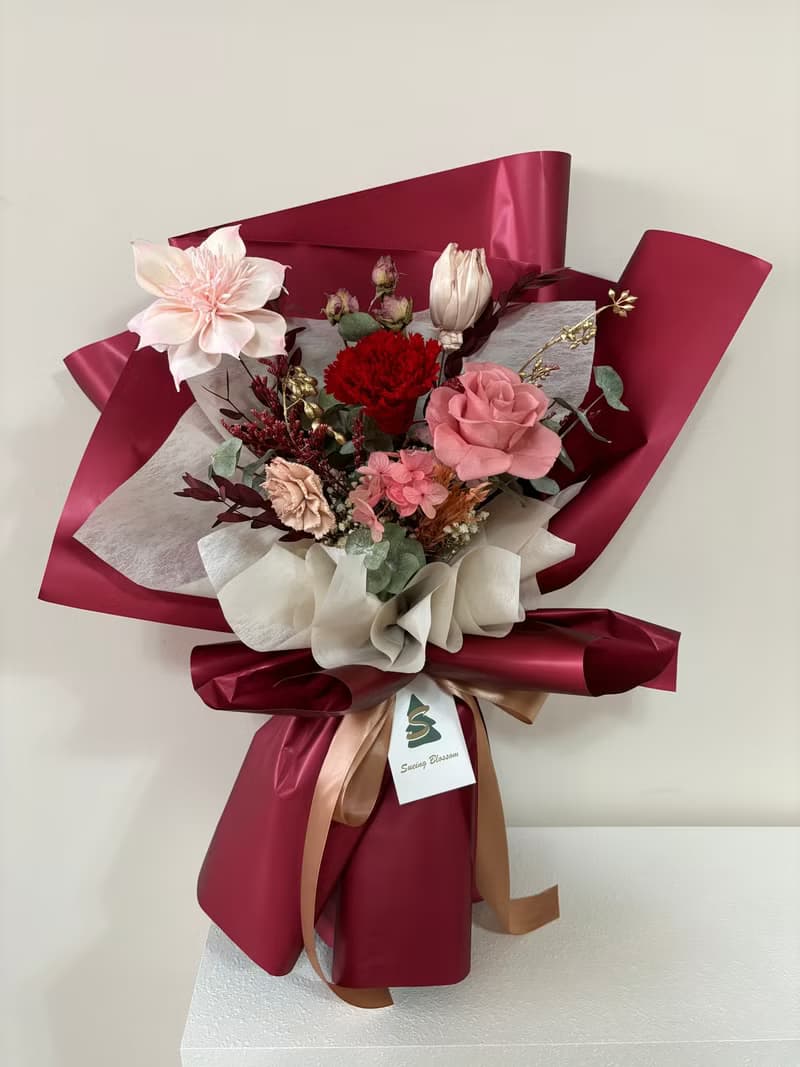 sueing_blossom  永生康乃馨母親節大型花束