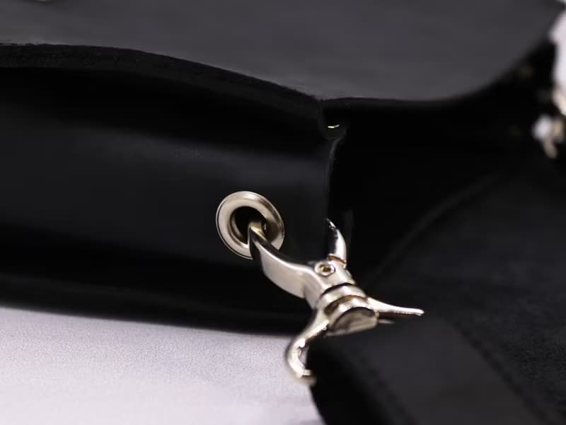 Handmade Leather Crossbody Bag/ Small Leather Shoulder Bag/ Little Black Bag