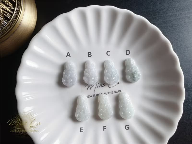 天然緬甸玉翡翠 小觀音 菩薩 保佑小孩子平安健康項鍊 禮物