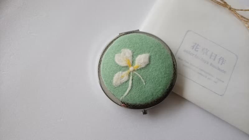 野薑花羊毛隨身鏡