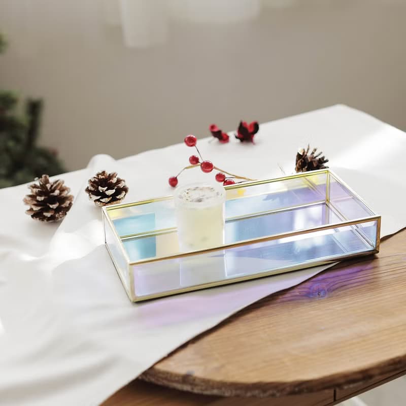 極光/歐若拉玻璃托盤 蠟燭 香水 收納