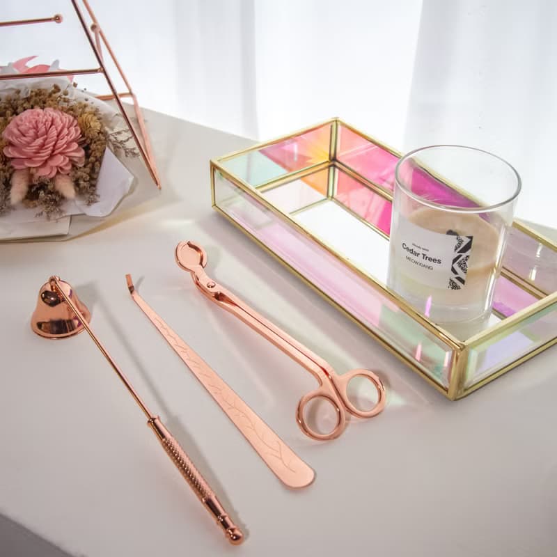 極光/歐若拉玻璃托盤 蠟燭 香水 收納