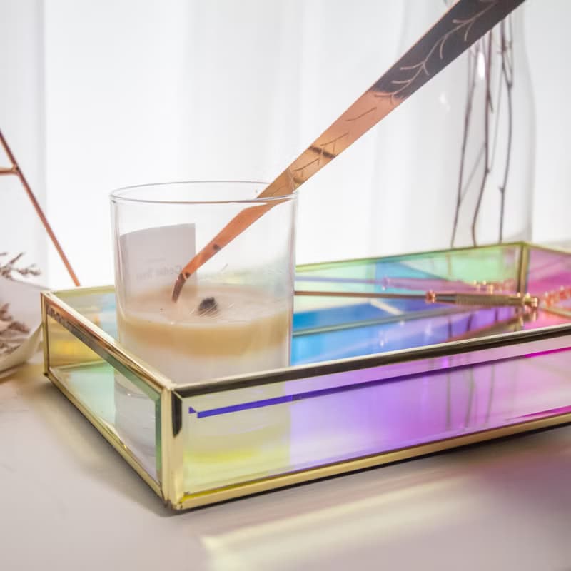 極光/歐若拉玻璃托盤 蠟燭 香水 收納