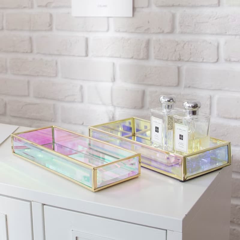 極光/歐若拉玻璃托盤 蠟燭 香水 收納