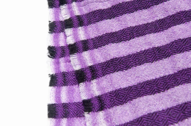 喀什米爾Cashmere 針織圍巾 純羊毛圍巾 手織圍巾 編織圍巾-紫色