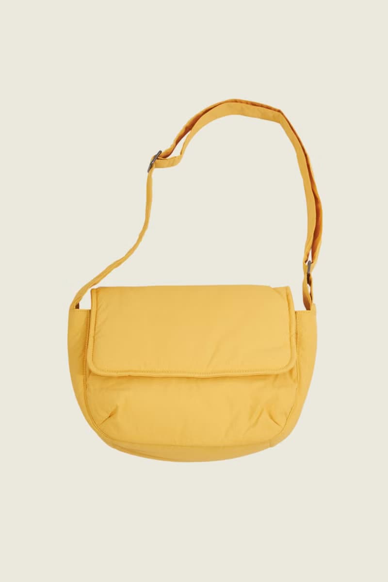 PIE - nylon puffy crossbody bag (yellow)