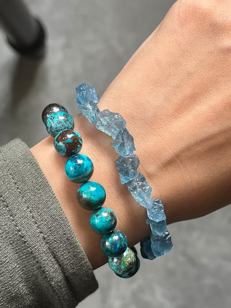 大地之母。美料 鳳凰松石 鳳凰松 手珠 手鍊 手串。原生系列