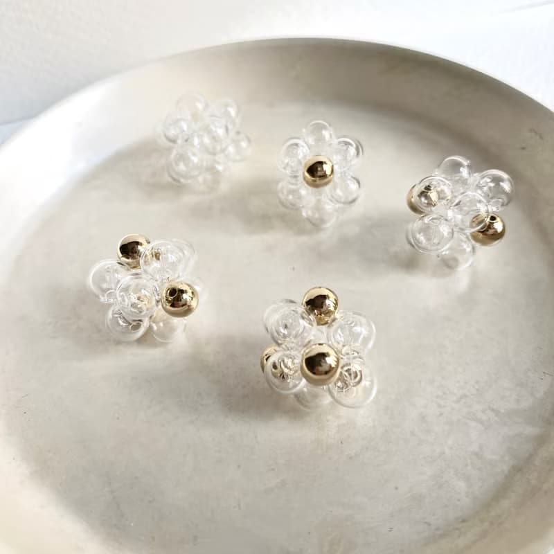 簡約波波銅珠玻璃項鏈 / 頸鏈