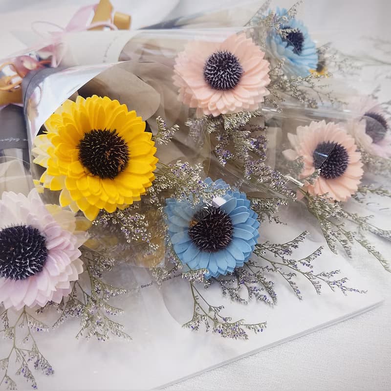 迎向未來向日葵單支畢業花束 /畢業花束/永生花/乾燥花束/太陽花