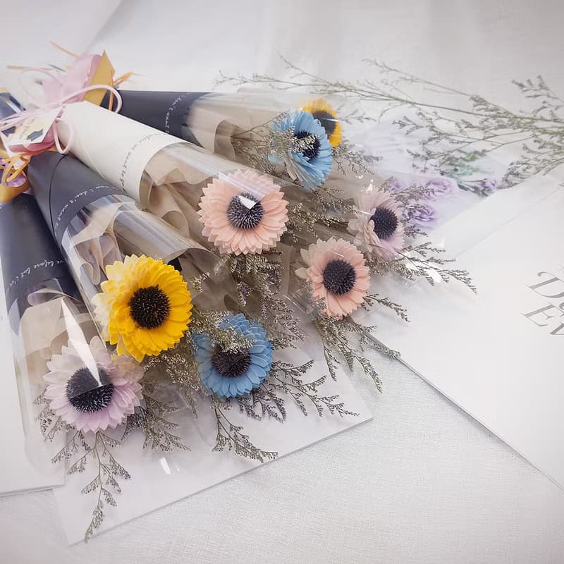 迎向未來向日葵單支畢業花束 /畢業花束/永生花/乾燥花束/太陽花