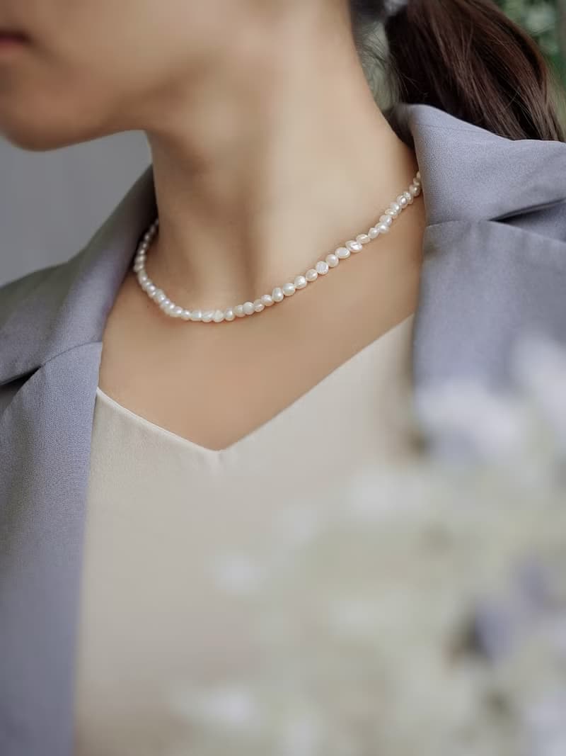 LETO 巴洛克小珍珠項鏈 Choker SV925/ 14KGF 雙層手鍊/腳鍊
