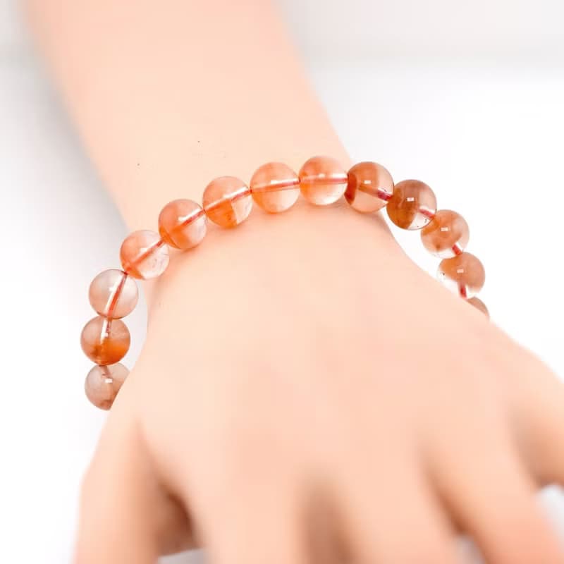 寶麗金珠寶-天然紅兔毛水晶手珠