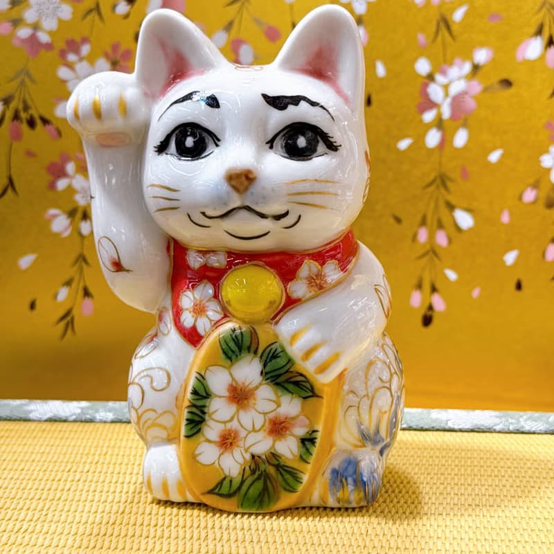 【鯉躍成祥】日本清水燒招財貓 | 鯉