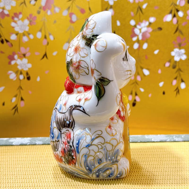 【鯉躍成祥】日本清水燒招財貓 | 鯉