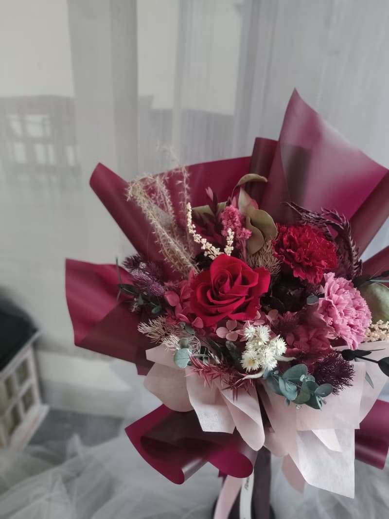 永生花束- 韓式不凋花束 情人節禮物
