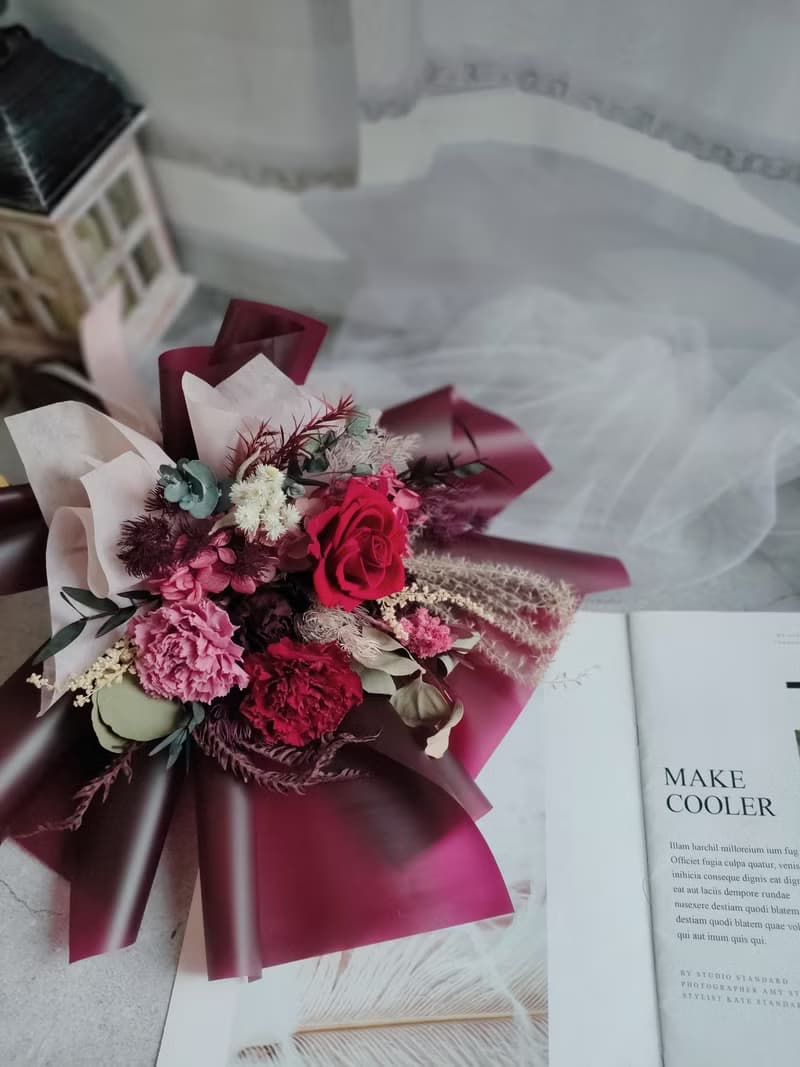 永生花束- 韓式不凋花束 情人節禮物