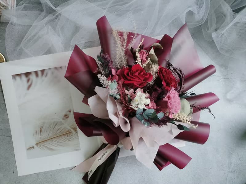 永生花束- 韓式不凋花束 情人節禮物