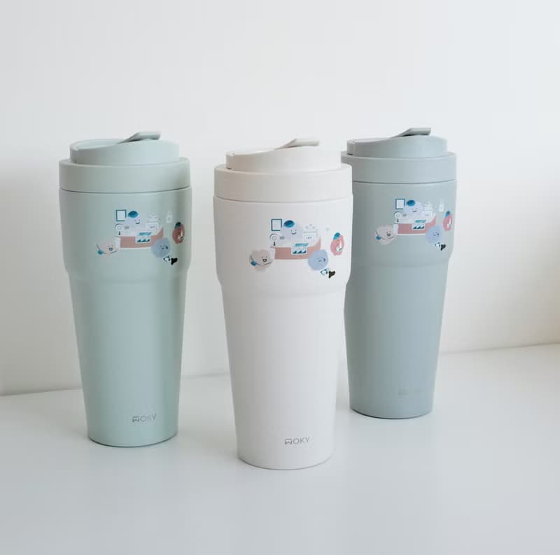 喜怒哀樂咖啡廳 WOKY 聯名 渾圓杯 附吸管 770ml 保溫杯