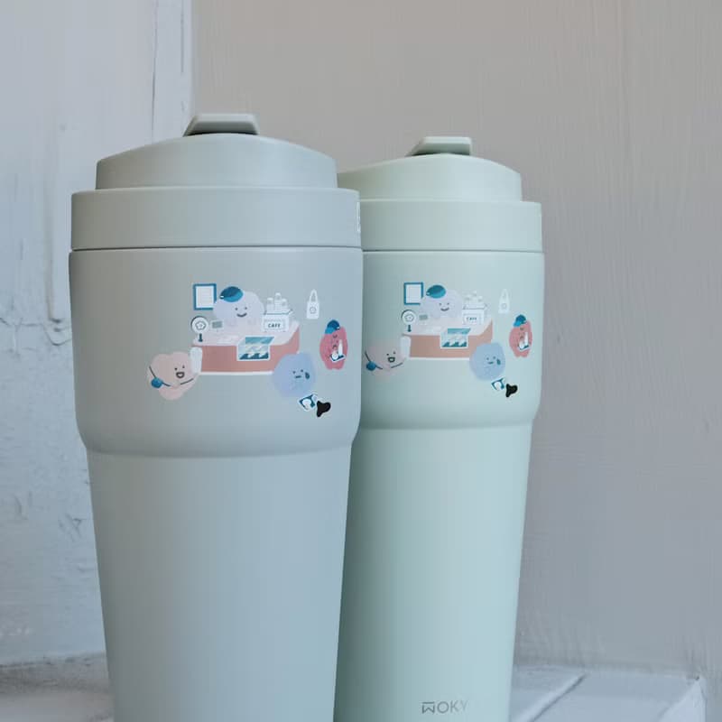 喜怒哀樂咖啡廳 WOKY 聯名 渾圓杯 附吸管 770ml 保溫杯