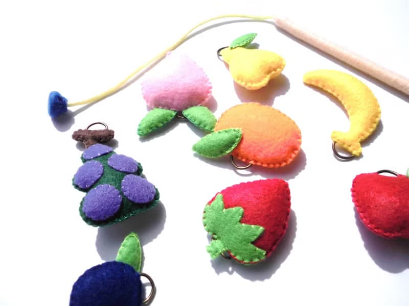 フェルト　果物釣りセット　知育おもちゃ　グッズ　かわいい