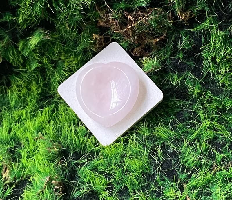 旺人緣 旺姻緣-粉晶小小愛心盤 聖誕禮物 新年禮物