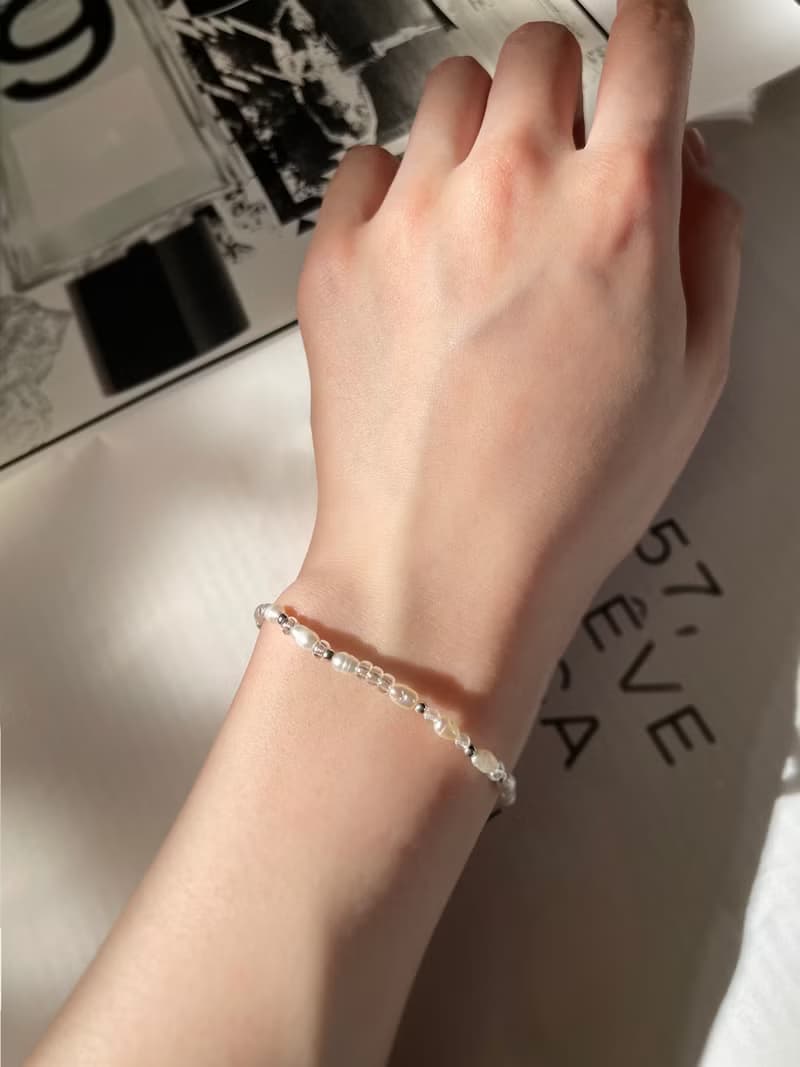 Found.Myth 忒彌斯的微笑 天然珍珠手鍊 白水晶 可水洗 手工製做