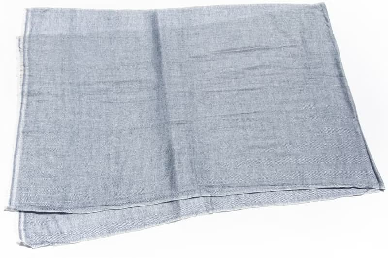 喀什米爾Cashmere 針織圍巾 純羊毛圍巾 手織圍巾 編織圍巾-天空