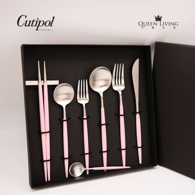 葡萄牙 Cutipol | GOA /  粉紅銀不鏽鋼17.2CM奶油刀