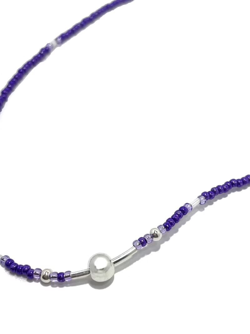 Fruit & Vegetable Collection - 010 Blackcurrant Silver Necklace