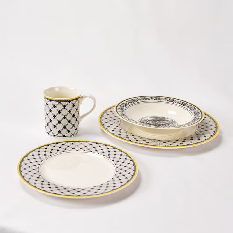 德VB │奧頓系列組合-晚餐杯碗盤4件組(2款可選)