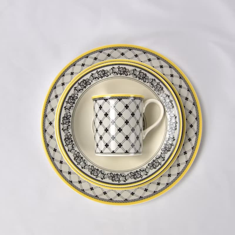 德VB │奧頓系列組合-晚餐杯碗盤4件組(2款可選)