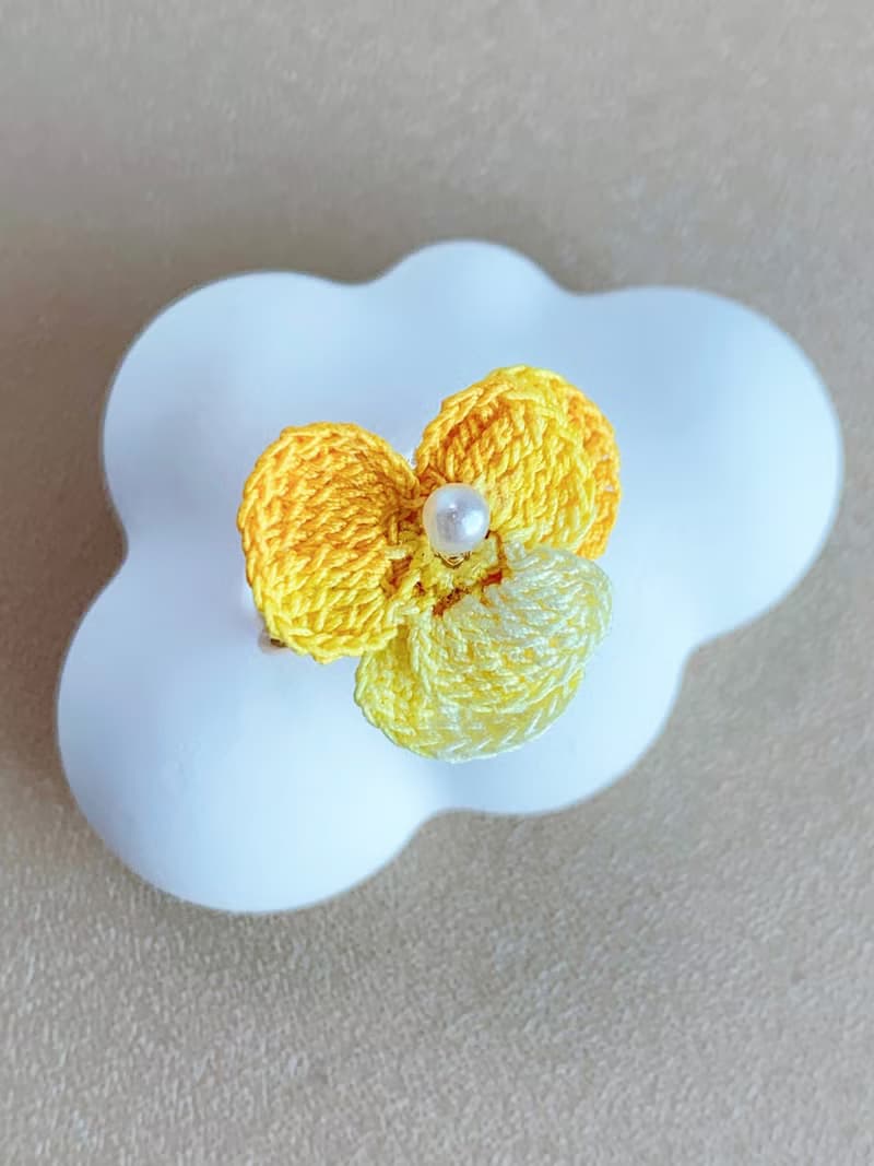 微鈎漸變蝴蝶花戒指