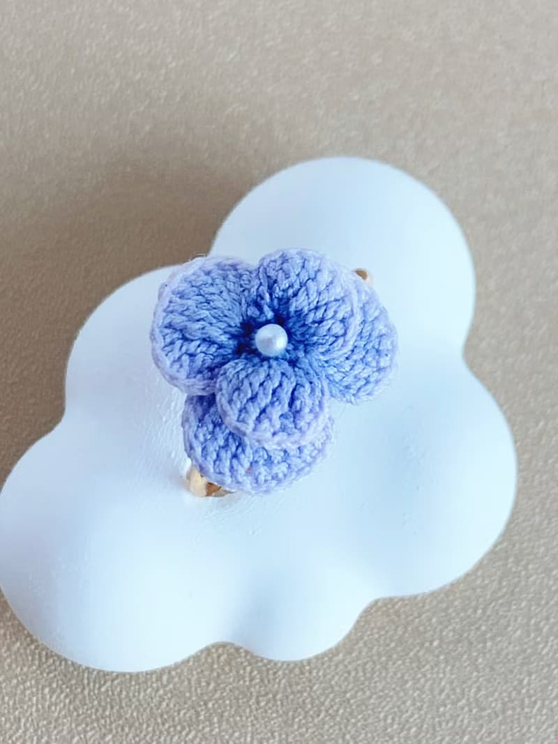 微鈎漸變蝴蝶花戒指