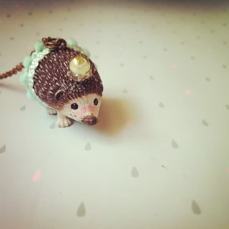 動物園 |  巧克力刺蝟動物項鍊/吊飾/鑰匙圈