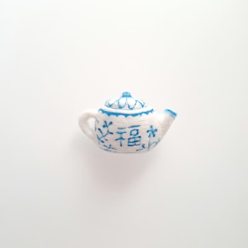 小茶壺  小茶福 羊毛氈 別針