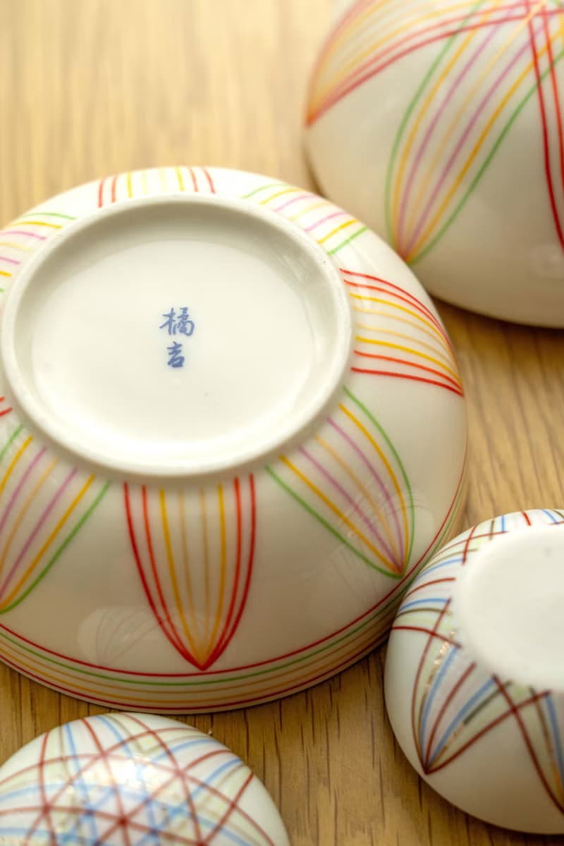 日本製 京都橘吉 手鞠小鉢一組 中古如新 台灣免運