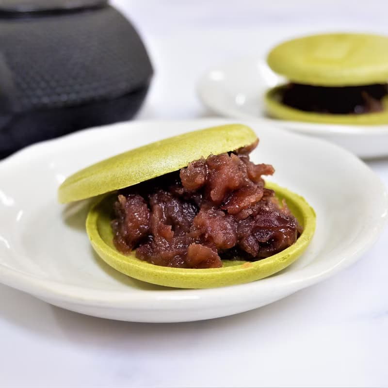 最中餅手作 DIY 組合 - 抹茶最中餅皮 + 丹波大納言紅豆泥