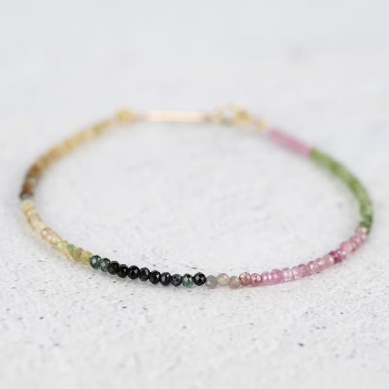 マルチカラートルマリンのブレスレット