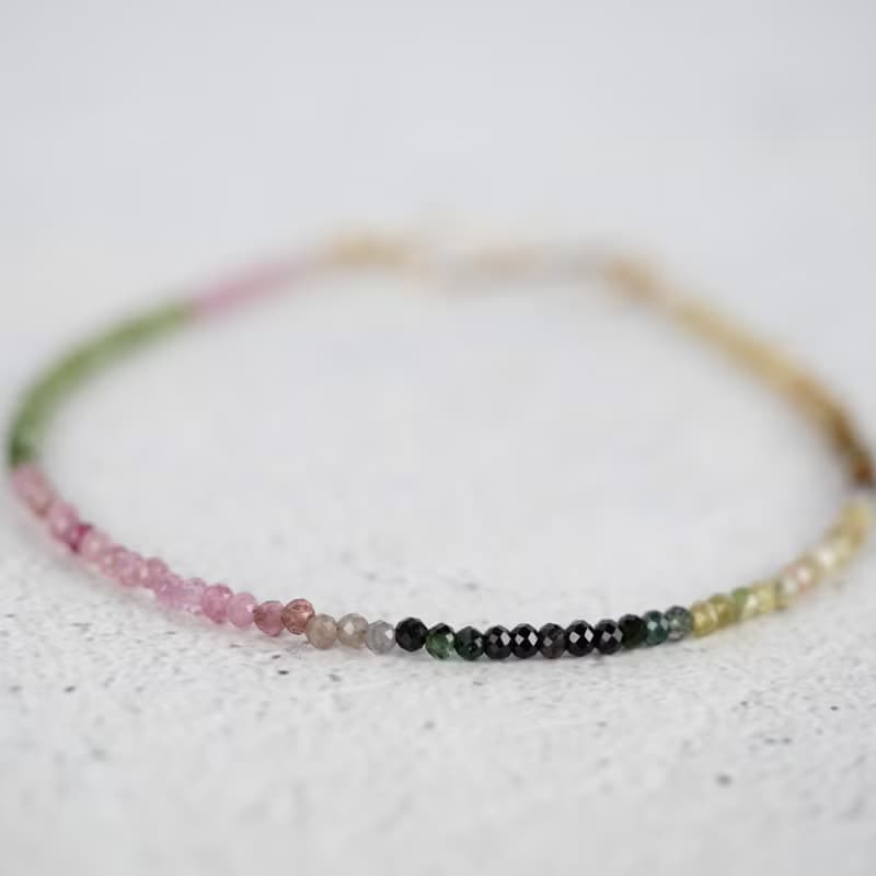 マルチカラートルマリンのブレスレット