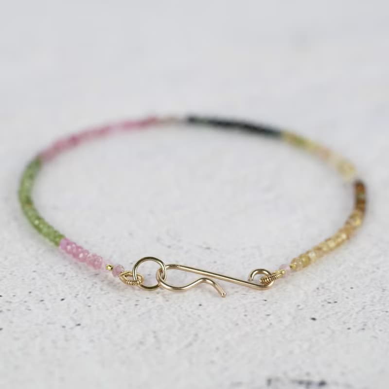 マルチカラートルマリンのブレスレット