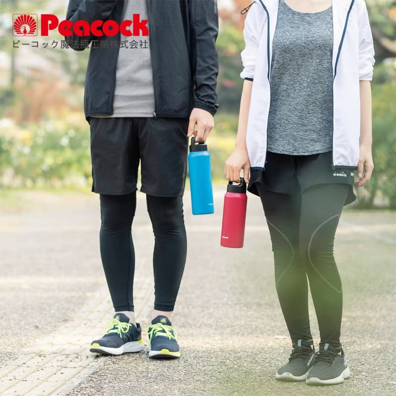 【孔雀Peacock】600ml 保冷保溫杯 (手提式) 消光玫瑰