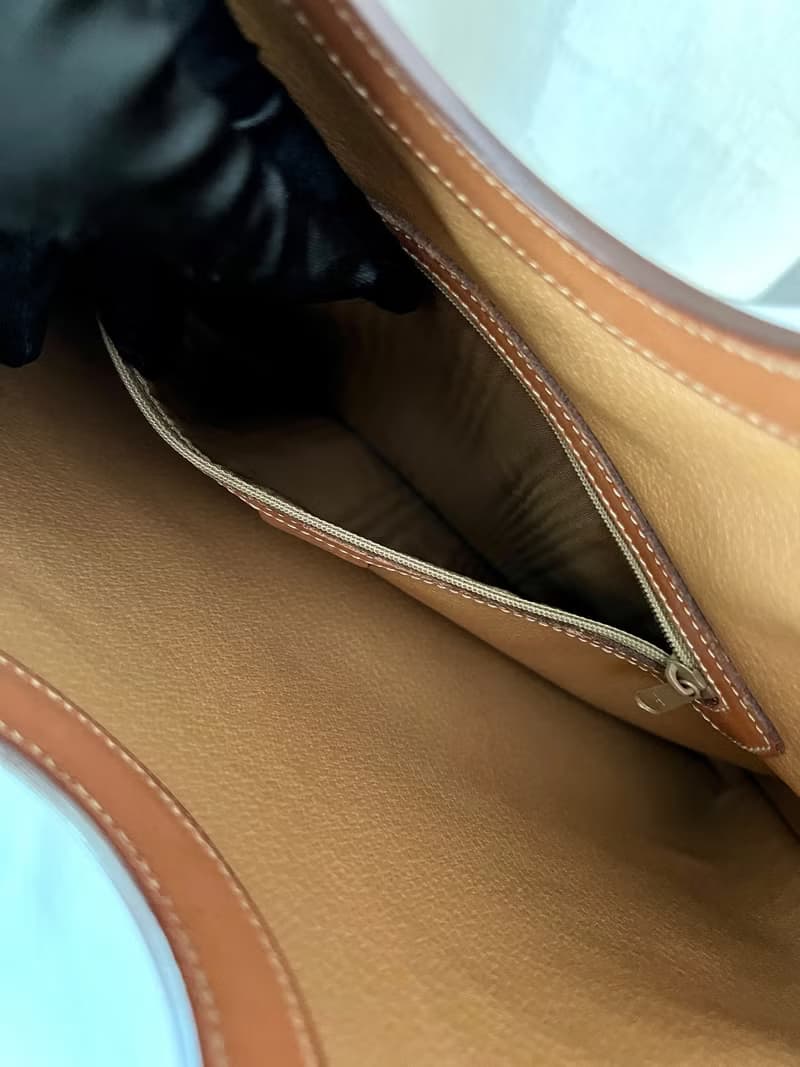 Celine特別環形手柄啡色老花皮革托特古董包大手袋 日出中古二手