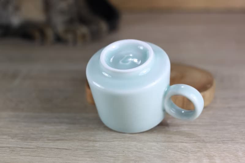 【母親節禮物】80ml 青瓷 單色 咖啡杯 自然釉小緣杯 台灣製