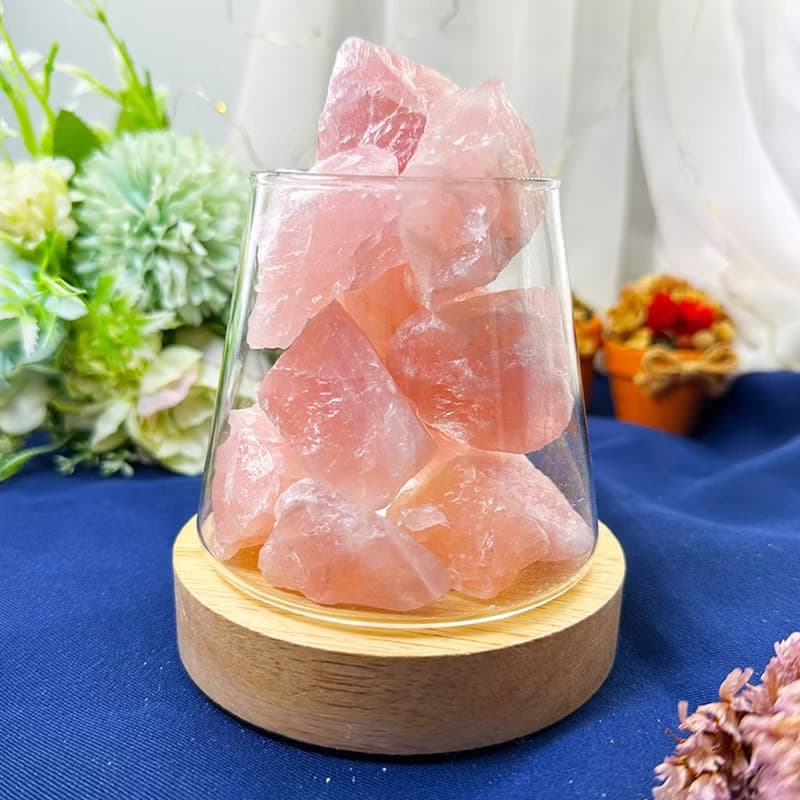 【MU工坊】粉水晶擴香石/水晶擴香燈/碎石/室內香薰/淨化小夜燈